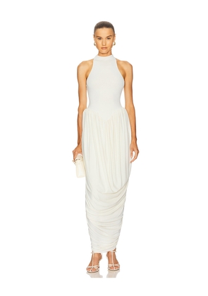 Helsa The Duchess Jersey Dress in Ivory. Size L. Also in XXS, XS, S, M, XL.