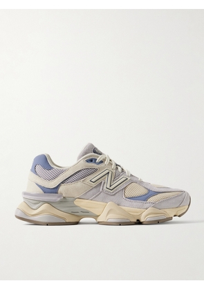 New Balance - 9060 Rubber And Leather-trimmed Suede And Mesh Sneakers - Blue - US4,US4.5,US5,US5.5,US6,US6.5,US7,US7.5,US8,US8.5,US9,US9.5