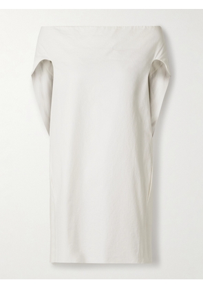 The Row - Anitas Off-the-shoulder Cape-effect Cotton-poplin Top - Ivory - US0,US2,US4,US6,US8,US10,US12