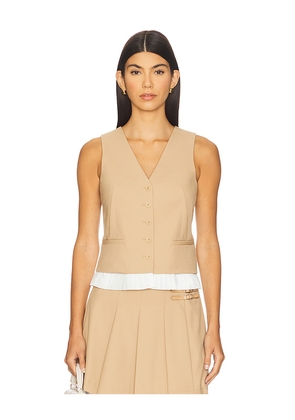 SIMKHAI Laiken Vest in Tan. Size 0. Also in 10, 12, 2, 4, 6, 8.