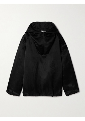 The Row - Garel Satin Hoodie - Black - US0,US2,US4,US6,US8,US10