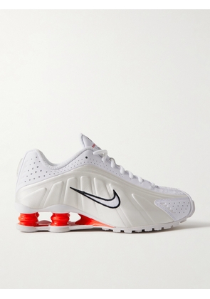 Nike - Shox R4 Rubber-trimmed Shell Sneakers - White - US5,US5.5,US6,US6.5,US7,US7.5,US8,US8.5,US9,US9.5,US10,US10.5,US11