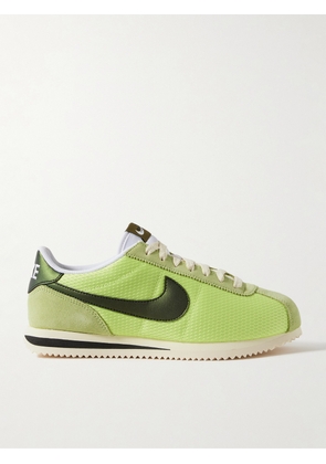 Nike - Cortez Leather And Suede-trimmed Mesh Sneakers - Yellow - US5,US5.5,US6,US6.5,US7,US7.5,US8,US8.5,US9,US9.5,US10,US10.5,US11,US11.5,US12