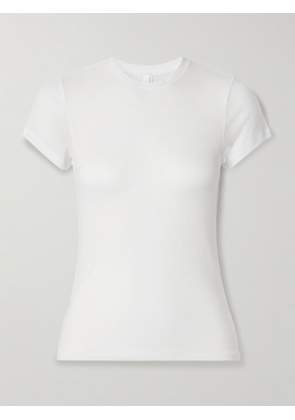 SKIMS - Sheer Stretch-jersey T-shirt - Snow - White - XXS,XS,S,M,L,XL,2XL,3XL,4XL