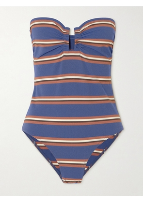 Eres - Marinière Amiral Striped Strapless Jacquard Swimsuit - Blue - FR 38,FR 40,FR 42,FR 44,FR 46