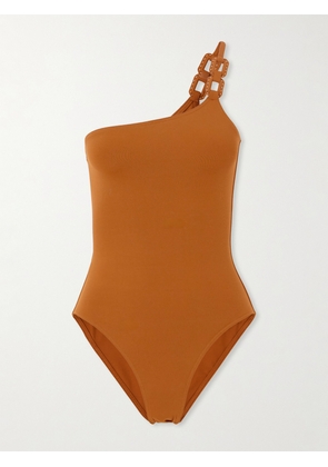 Eres - Ancre Plaisance One-shoulder Embellished Swimsuit - Brown - FR 36,FR 38,FR 40,FR 42,FR 44,FR 46