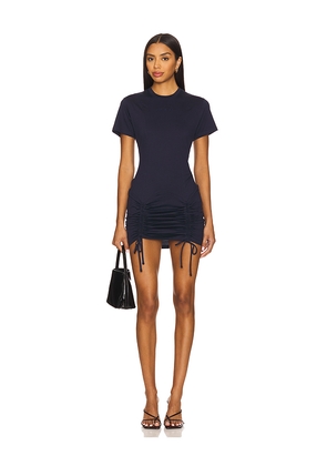 fleur du mal Riley T-Shirt Dress in Navy. Size L. Also in XS, S.