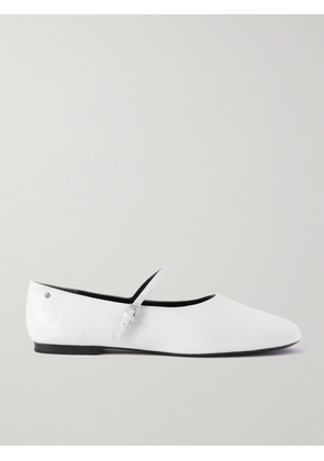 Tory Burch - Mary Jane Leather Ballet Flats - White - US6,US6.5,US7,US7.5,US8,US8.5,US9,US9.5,US10,US10.5,US11