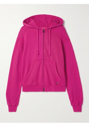 The Elder Statesman - Daily Cotton And Cashmere-blend Jersey Hoodie - Pink - x small,small,medium,large