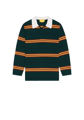 Guest In Residence Striped Rubgy Top in Dark Green. Size M. Also in S, XL/1X.