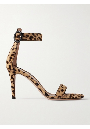 Gianvito Rossi - Portofino 85 Leopard-print Pony Hair Sandals - Animal print - IT36,IT36.5,IT37,IT37.5,IT38,IT38.5,IT39,IT39.5,IT40,IT40.5,IT41,IT41.5,IT42