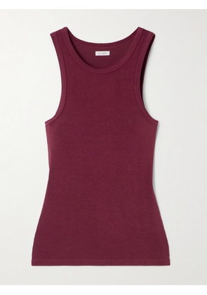 ST. AGNI - Tencel™ Lyocell-blend Stretch-jersey Tank - Burgundy - xx small,x small,small,medium,large,x large