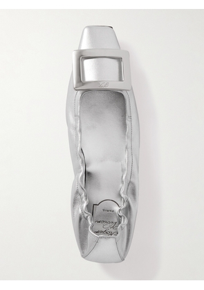 Roger Vivier - Belle Vivier 25 Embellished Metallic Ballet Flats - Silver - IT36,IT36.5,IT37,IT37.5,IT38,IT38.5,IT39,IT39.5,IT40,IT40.5,IT41,IT41.5,IT42