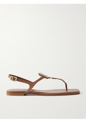 Roger Vivier - Viv By The Sea Embellished Leather Sandals - Brown - IT36,IT36.5,IT37,IT37.5,IT38,IT38.5,IT39,IT39.5,IT40,IT40.5,IT41,IT41.5,IT42