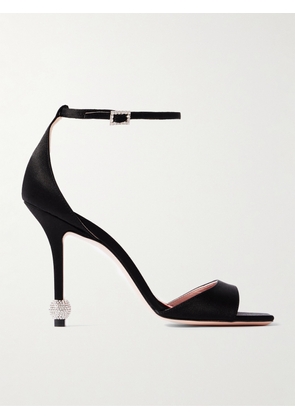 Roger Vivier - Marlene 100 Crystal-embellished Satin Sandals - Black - IT36,IT36.5,IT37,IT37.5,IT38,IT38.5,IT39,IT39.5,IT40,IT41,IT42