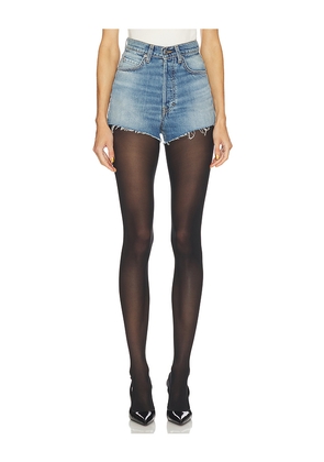 GRLFRND Nadia V Front Short in Blue. Size 24. Also in 25, 26, 27, 28, 29, 30, 31.