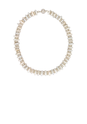 Julietta Cleo Necklace in Metallic Silver.