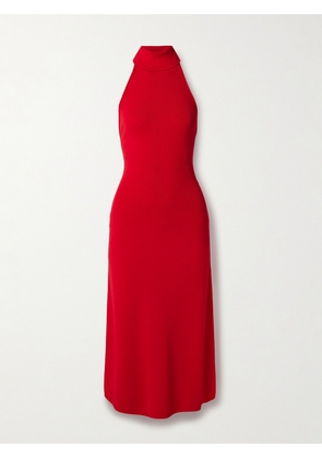 Cult Gaia - Katara Knitted Open-back Turtleneck Midi Dress - Red - xx small,x small,small,medium,large,x large
