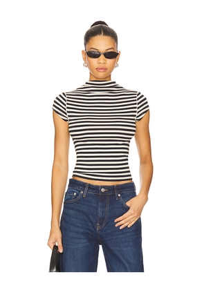 Free People x We The Free Lola Tee Stripe In Black & White Stripe in Black,White. Size L. Also in M, XL.
