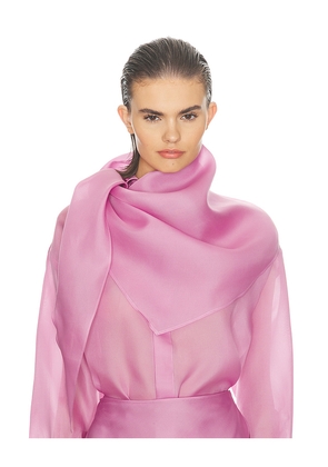 Helsa Silk Gazar Head Scarf in Pink.