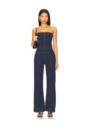 Free People x We The Free Beckett Jumpsuit In Midnight in Blue. Size 24. Also in 26, 25, 28, 29, 30, 27.