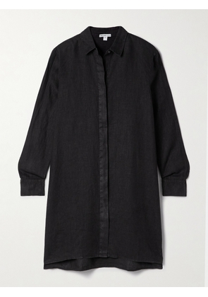 James Perse - Linen Midi Shirt Dress - Black - 01,2,3,4