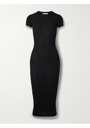 James Perse - Ribbed Stretch-cotton Jersey Midi Dress - Black - 01,2,3,4