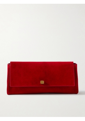 KHAITE - Audrey Suede Clutch - Red - One size