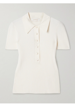 Zimmermann - Ribbed-knit Polo Shirt - Off-white - 00,1,2,3,4