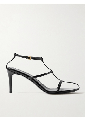 KHAITE - Cage Patent-leather Sandals - Black - IT36,IT36.5,IT37,IT37.5,IT38,IT38.5,IT39,IT39.5,IT40,IT40.5,IT41