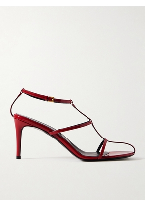 KHAITE - Cage Patent-leather Sandals - Red - IT36,IT36.5,IT37,IT37.5,IT38,IT38.5,IT39,IT39.5,IT40,IT40.5,IT41,IT41.5