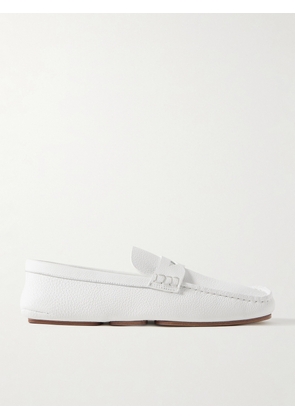 KHAITE - Billy Textured-leather Loafers - White - IT36,IT36.5,IT37,IT37.5,IT38,IT38.5,IT39,IT39.5,IT40,IT40.5,IT41