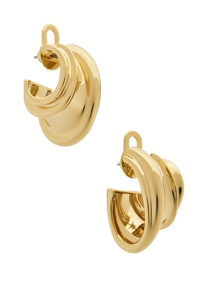 Jenny Bird Leona Hoops in Metallic Gold.