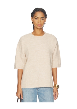 Free People Margot Sweater Tee in Beige. Size L. Also in XS, S, M, XL.