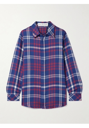 God’s True Cashmere - Checked Cashmere Shirt - Blue - x small,small,medium