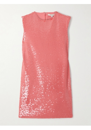 JW Anderson - Sequined Cotton-jersey Mini Dress - Pink - UK 4,UK 6,UK 8,UK 10,UK 12,UK 14