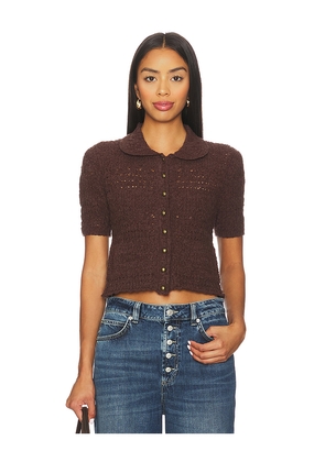 Free People Daylight Cardigan in Brown. Size L. Also in XS, S, M, XL.