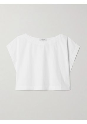 Suzie Kondi - Kori Cropped Cotton-poplin Top - White - x small,small,medium,large,x large