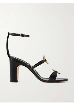 Manolo Blahnik - Hisfahan 90 Leather Sandals - Black - IT35,IT36,IT36.5,IT37,IT37.5,IT38,IT38.5,IT39,IT39.5,IT40,IT40.5,IT41,IT41.5,IT42,IT43