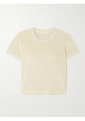 Suzie Kondi - Carpi Cotton-blend Terry T-shirt - Ecru - x small,small,medium,large,x large