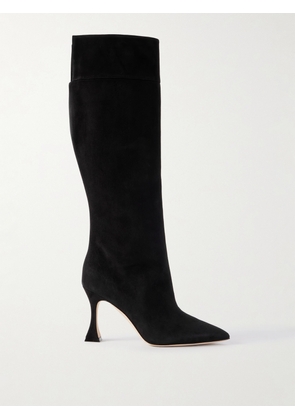 Manolo Blahnik - Miralonepla 90 Suede Knee Boots - Black - IT36,IT36.5,IT37,IT37.5,IT38,IT38.5,IT39,IT39.5,IT40,IT40.5,IT41,IT41.5,IT42
