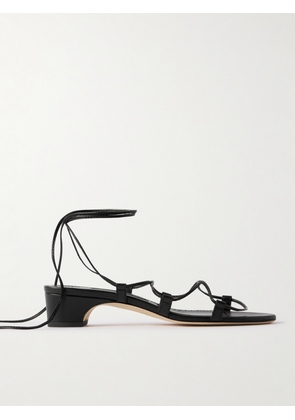 Manolo Blahnik - Dellasan 30 Leather Sandals - Black - IT36,IT36.5,IT37,IT37.5,IT38,IT38.5,IT39,IT39.5,IT40,IT40.5,IT41,IT41.5,IT42,IT43