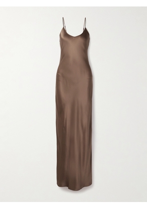 Nili Lotan - Cami Silk-satin Gown - Brown - x small,small,medium,large,x large