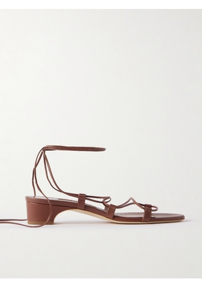 Manolo Blahnik - Dellasan 30 Leather Sandals - Brown - IT36,IT36.5,IT37,IT37.5,IT38,IT38.5,IT39,IT39.5,IT40,IT40.5,IT41,IT41.5,IT42
