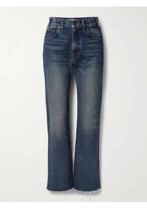 Nili Lotan - Calla Distressed Mid-rise Straight-leg Jeans - Blue - 24,25,26,27,28,29,30,31,32