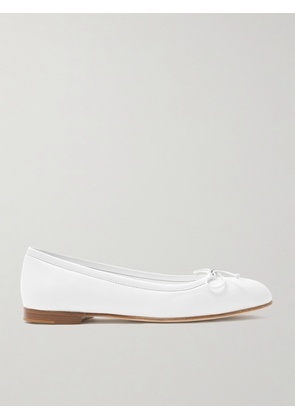 Manolo Blahnik - Veralli Bow-detailed Leather Ballet Flats - White - IT35,IT35.5,IT36,IT36.5,IT37,IT37.5,IT38,IT38.5,IT39,IT39.5,IT40,IT40.5,IT41,IT41.5,IT42,IT42.5,IT43