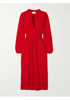 Marie Adam-Leenaerdt - Crepe Midi Dress - Red - FR 34,FR 36,FR 38,FR 40,FR 42