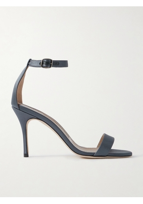 Manolo Blahnik - Chaos 90 Satin Sandals - Blue - IT36,IT36.5,IT37,IT37.5,IT38,IT38.5,IT39,IT39.5,IT40,IT40.5,IT41,IT41.5,IT42