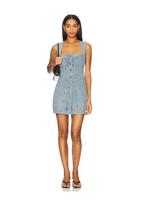 Good American Power Stretch Mini Dress in Blue. Size L. Also in M, S, XS.