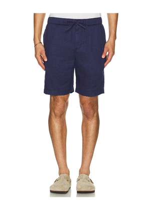 Frescobol Carioca Felipe Linen Shorts in Navy. Size 32. Also in 36.